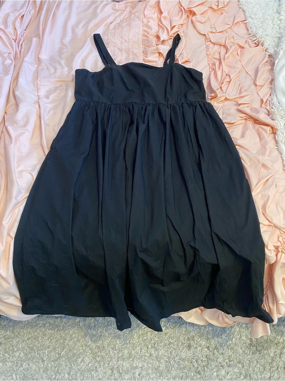 Women’s Black Sundress with Spaghetti Straps